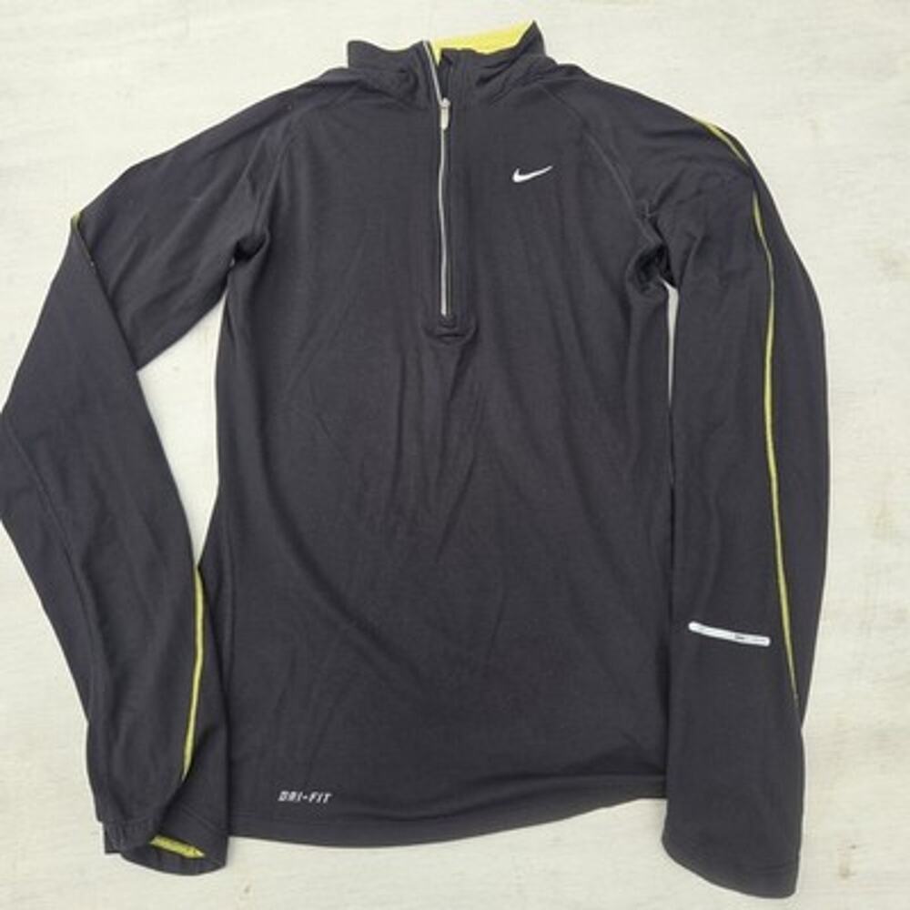 Nike Pullover Womens XS Black Dri-FIT Element 1/4 Zip Long Sleeve Running Top
